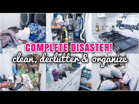 EXTREME CLEAN, DECLUTTER, AND ORGANIZE | MASSIVE CLEAN WITH ME | COMPLETE DISASTER | SPEED CLEANING