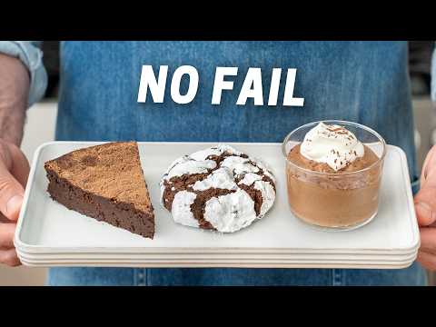 THE EASIEST Chocolate Desserts (3 Ways)