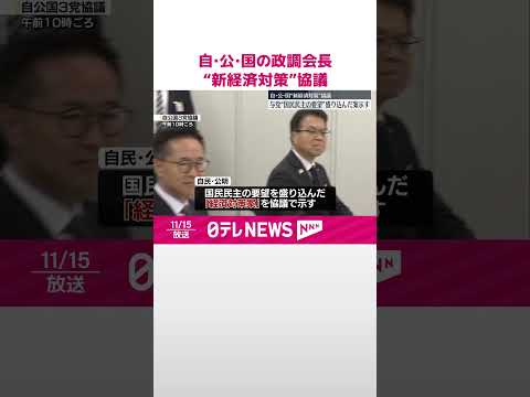 【自･公･国の政調会長】“新たな経済対策”協議  与党側は国民民主の要望盛り込んだ案示す  #shorts