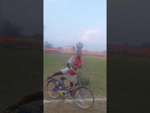 Football Stunt On Bicycle Ride #footballshorts #footballskills #footballstunt #football #champua