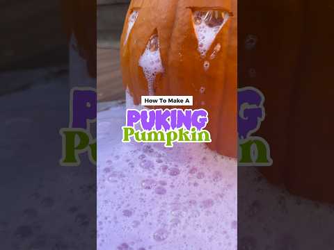 How To Make a Puking Pumpkin 🎃 Baking Soda and Vinegar Experiment for Halloween #shorts #pumpkins