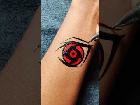 Shisui's Mangekyou sharingan eye tattoo design......#tattoo #tattoodesigns #anime #animeart #shorts