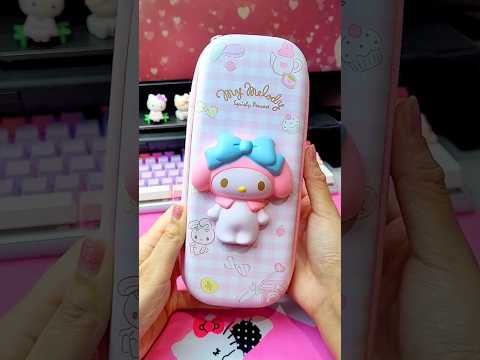 My Melody Pencil Pouch Stationery Organization ASMR 🎀💗 #sanrio