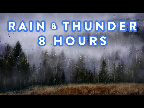 Mountain Rainstorm Sleep Ambience | 8 Hours Rain & Thunder for Sleeping, Studying, & Relaxation