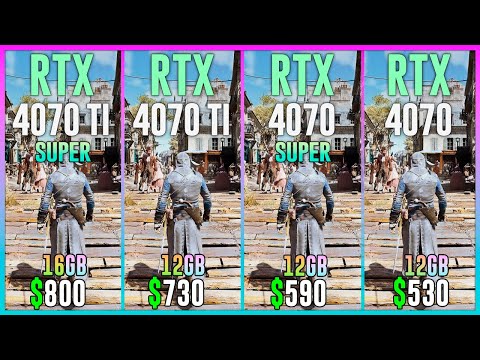 RTX 4070 TI SUPER vs RTX 4070 TI vs RTX 4070 SUPER vs RTX 4070 - Test in 20 Games