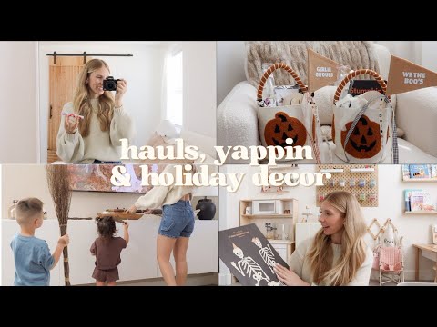 boo baskets, beauty & halloween hauls + lots  of yappin | sahm vlog