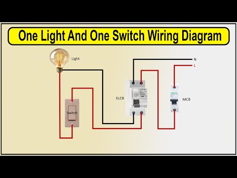 How to make 1 Light & 1 Switch Wiring Diagram | 1 switch for 2 lights