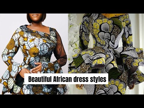 Beautiful trends of African maxi dress styles for beautiful women/Long skirt and peplum top styles