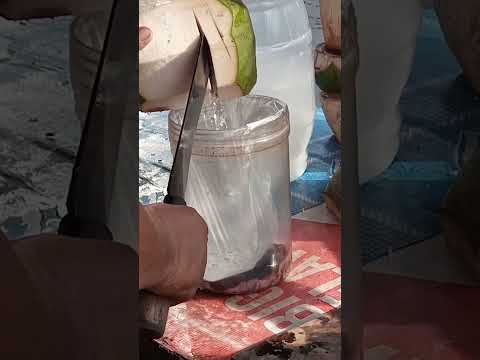 sariwang katas ng buko pH street food #satisfying #katasngbuko #streetfood #youtubeshorts #gatchie