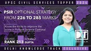 UPSC CSE | How To Improve Score In Political Science Optional | By Pouravi Gupta, Rank 213 CSE 2023