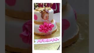 First birthday theme cake #homemade #easy #fondant #two tier #girls