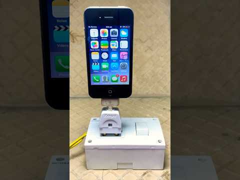 iphone charging with 220v electricity ⚡️ crazy experiment #electrical #experiment #science #ideas