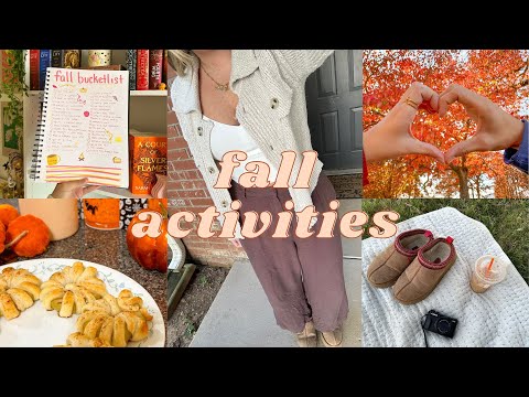 doing fall activities: crafts, fall picnic, baking