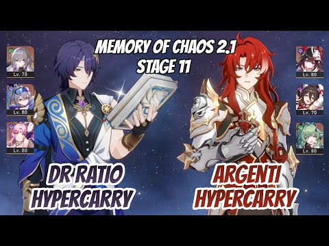 Dr. Ratio Hypercarry & Argenti Hypercarry Memory of Chaos Stage 11 (3 Stars) | Honkai Star Rail