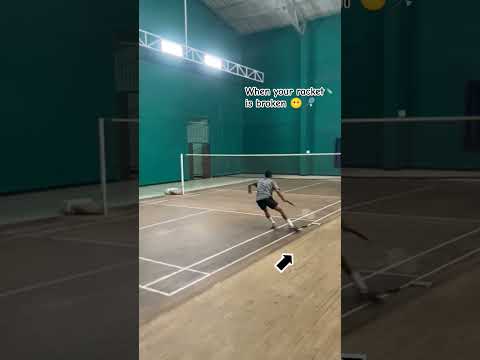 when your racket is broken💔🏸|end#badminton #ytshorts #subscribe