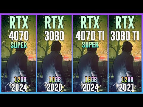 RTX 4070 SUPER vs RTX 3080 vs RTX 4070 TI SUPER vs RTX 3080 TI - Test in 25 Games