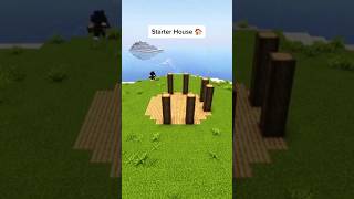 Tutorial Easy Starter House #shorts #minecraft