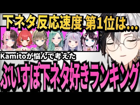 【Kamito】ぶいすぽ下ネタ好きランキングを考えるも、横一列すぎて悩むKamito【かみと切り抜き】