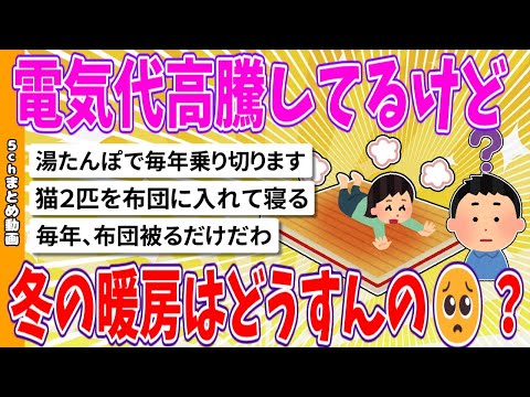 【2chまとめ】電気代高騰してるけど、冬の暖房はどうすんの🥺？【面白いスレ】