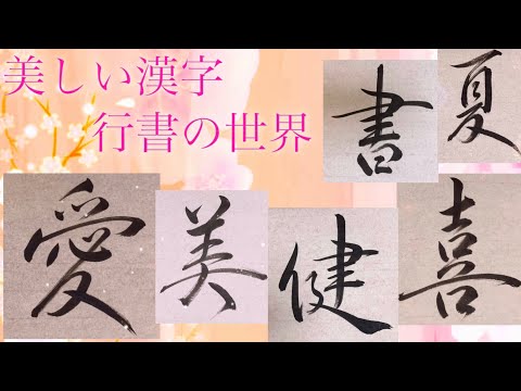 【美文字】見て楽しむ書道/美しい漢字 行書の世界①