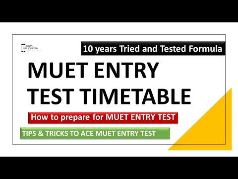 MUET Entry Test Time Table | MUET Entry Preparation by Digital Discite #muet #entrytest2024