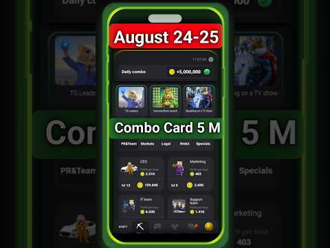 #25Aug hamster kombat daily combo | hamster kombat daily cipher | Hamster Kombat Combo 25 August