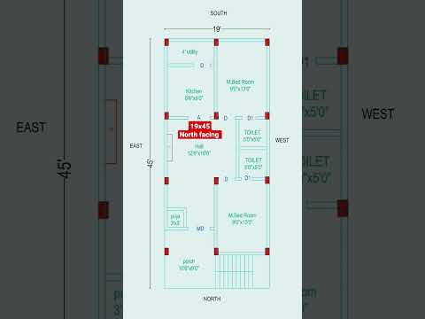 19x450 North facing floor plan@engineer ksk