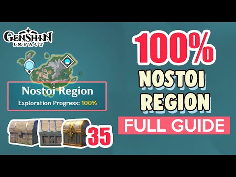 How to: Nostoi Region 100% FULL Exploration ⭐ Fontaine ALL CHESTS【 Genshin Impact 】