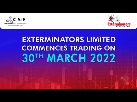 Market Open Ceremony of Exterminators Limited as they commence trading at CSE