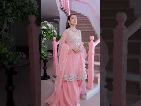 Latest Trendy beautiful pink Fancy dress design 2023#ayezakhan#shorts#pinkdress#fancydress2023#viral