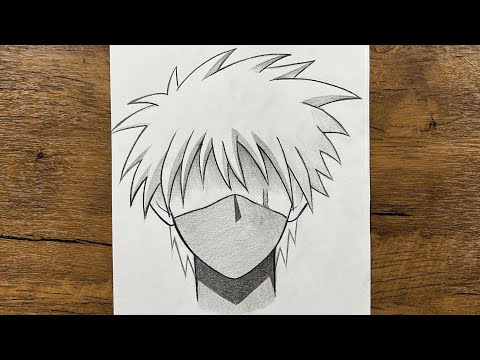 Easy Kakashi drawing for beginners | How to draw Kakashi step-by-step