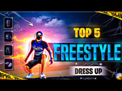 TOP 5 NEW FREESTYLE DRESS UP IN FREE FIRE🔥||FF NO TOP UP NEW DRESS COMBINATION||NEW DRESS UP- PART 7