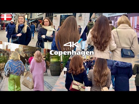 4K Copenhagen 🇩🇰 City Walking Tour | UHD 60fps | February 2024, Denmark | Tourist Attraction