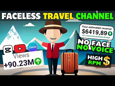 Create A Faceless Travel Channel In 2024 By Using Free AI Tools In 10 Mins.