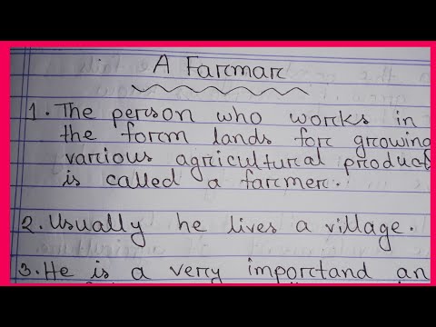 10 lines essay on " A farmer" for students. /essay on farmer.