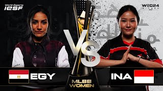 MLBB WOMEN | INDONESIA vs EGYPT - GROUP STAGE | IESF WEC24 | DAY 2