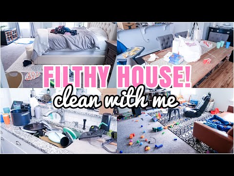 FITHY HOUSE CLEAN WITH ME | MESSY HOUSE TRANSFORMATION | 3 DAY CLEAN WITH ME | COMPLETE DISASTER