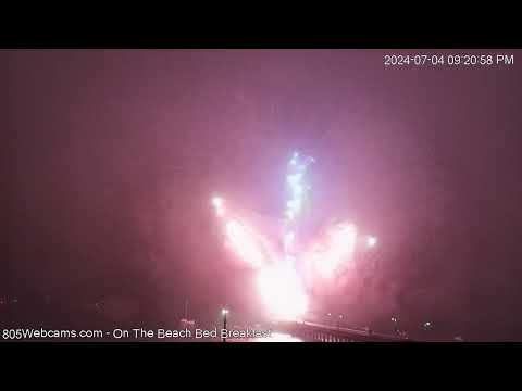 Cayucos Beach Fireworks - July 4 2024 - 805 Webcams Recap