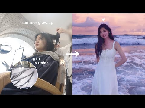 Summer Transformation Vlog : Stretches for Best Shape, Trying Scalp Spa, Self Hair Cut & Home Spa