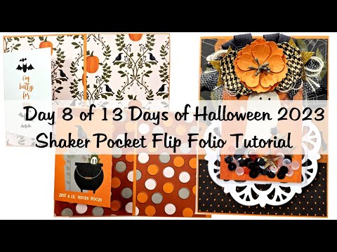 Day 8 of 13 Days of Halloween 2023 Elevate Your Halloween Crafting Game With a Shaker Top Flip Folio