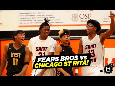 FEARS BROS vs CHICAGO ST RITA Highlights! Joliet West Comeback! Jeremy, Jeremiah Fears Morez Johnson