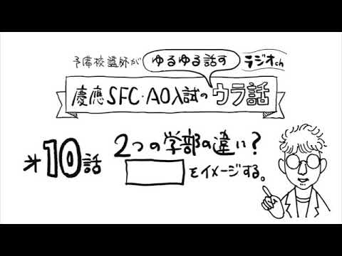 第10話【慶應SFC・AO入試 学部の違いって何？】「2つの学部の違いは◯◯をイメージすると選びやすい」