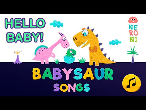 BABYSAUR - Hello baby | Stimulus music video for baby | Neroni Sensory Animations