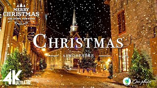 Christmas atmosphere 4k - scenic Winter Relaxation Film with Top Christmas Songs of All Time