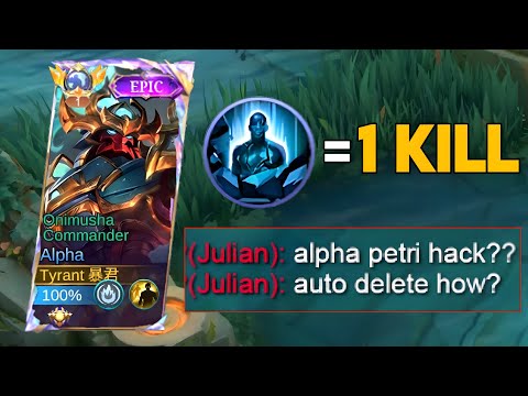 ALPHA  PETRIFY  = AUTO KILL! THEY THINK I'M USING CHEAT ( most recommended build and emblem )