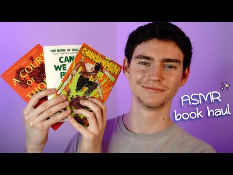 ASMR Book Haul | Recent book pick-ups (Close whispering, tapping, MANGA / BUSINESS / FANTASY)