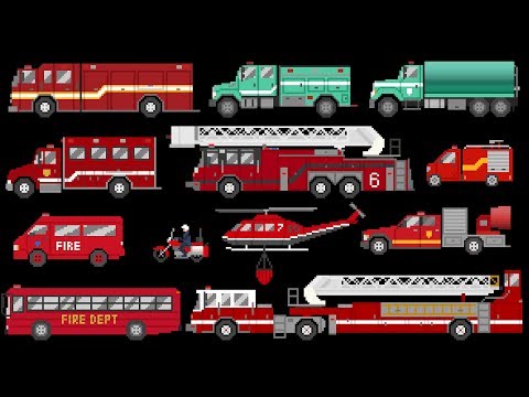 Fire Vehicles 2 - Emergency Trucks & Apparatus - The Kids' Picture Show