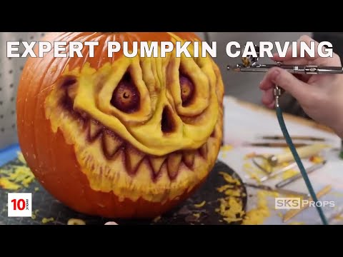 10 MINUTES OF: Expert Pumpkin Carving ( THAT'S A FINE LOOKIN PUMPKIN!)