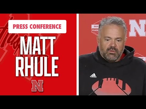 Nebraska Football Head Coach Matt Rhule meets with the media on Monday during Ohio State week I GBR