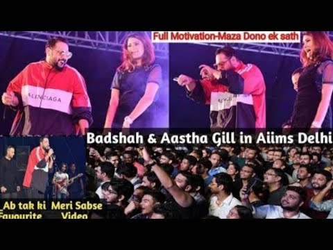 Badshah And Aastha Gill at aiims pulse ✨🎶✨ ||  concert 🎤🎤